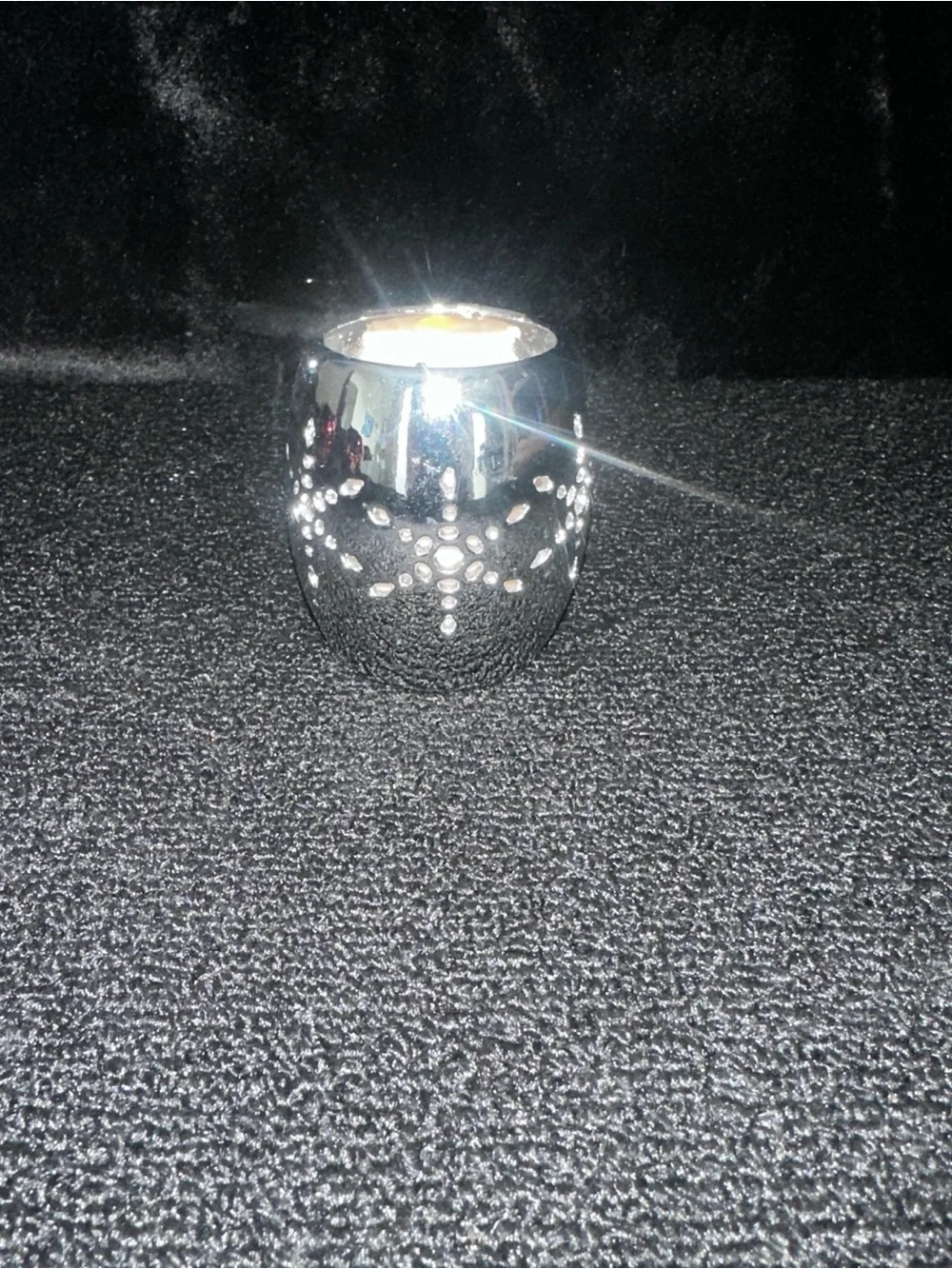 Red & Silver Candle Holders